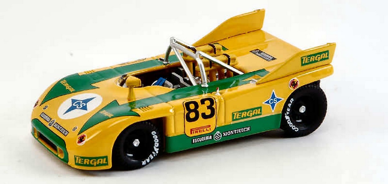 MODELLINO IN SCALA COMPATIBILE CON PORSCHE 908/3 N.83 CAMP.EUROPEO DELLA MONTAGNA 1973 J.FERNANDEZ 1:43 BEST MODEL BT9340