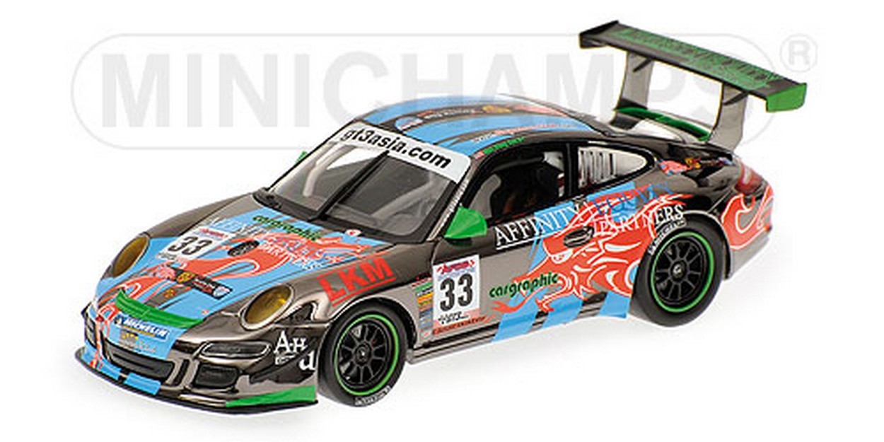 MODELLINO IN SCALA COMPATIBILE CON PORSCHE 911 GT3 CUP N.33 2009 1:43 MINICHAMPS PM400097933