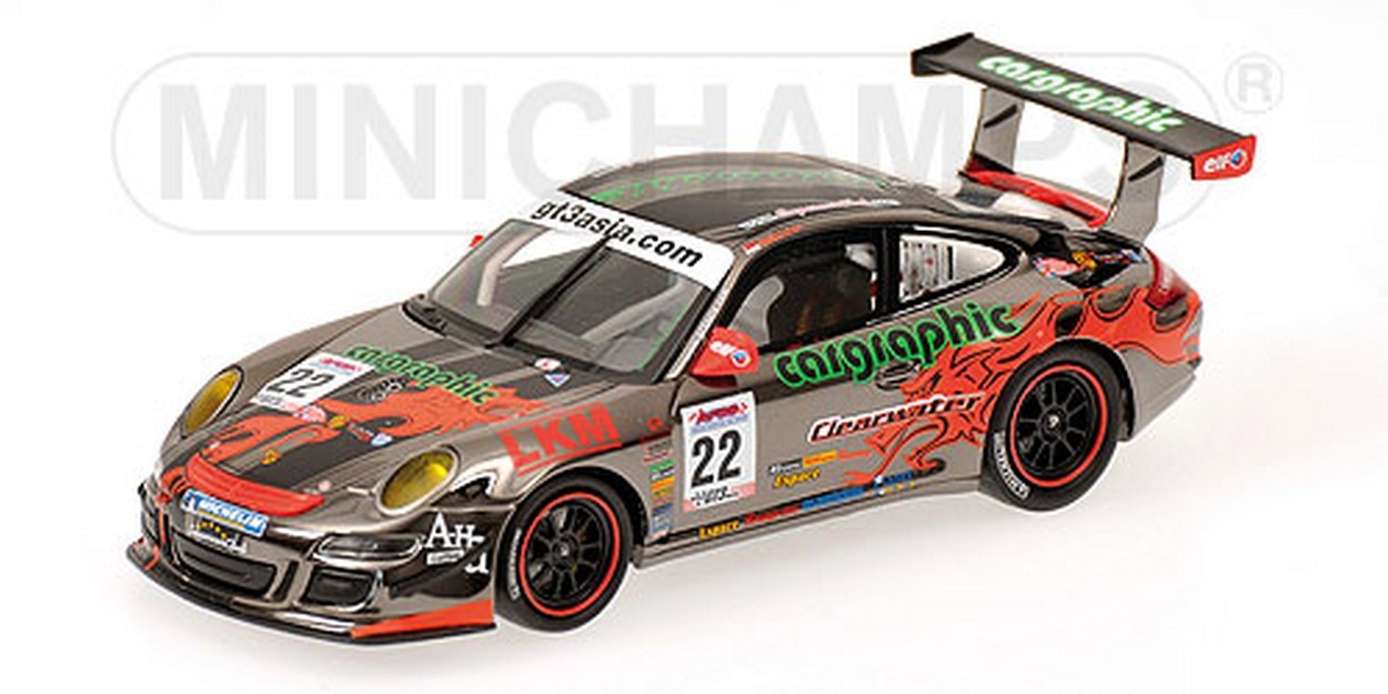 MODELLINO IN SCALA COMPATIBILE CON PORSCHE 911 GT3 N.22 ASIAN FESTIVAL 2009 1:43 MINICHAMPS PM400097922
