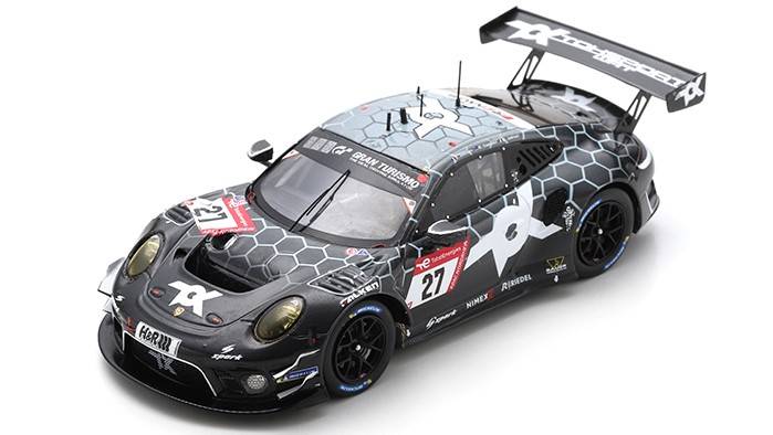 MODELLINO IN SCALA COMPATIBILE CON PORSCHE 911 GT3 N.27 24 H NURBURGRING 2022 ANDLAUER-CAMPBELL 1:43 SPARK MODEL SG865