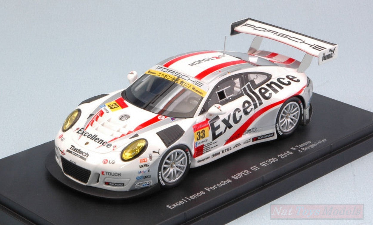 MODELLINO IN SCALA COMPATIBILE CON PORSCHE 911 GT3 N.33 2nd MOTEGI SUPER GT300 N.YAMANO-J.BERGMEISTER 1:43 EBBRO EB45414