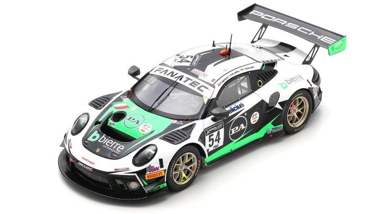 MODELLINO IN SCALA COMPATIBILE CON PORSCHE 911 GT3 N.54 24 H SPA 2021 BACHLER-ENGELHART-CAIROLI 1:43 SPARK MODEL SB465