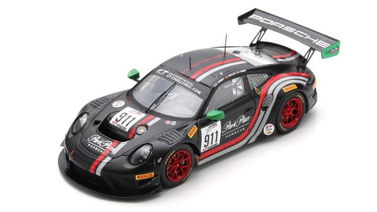 MODELLINO IN SCALA COMPATIBILE CON PORSCHE 911 GT3 N.911 3rd CALIFORNIA 8 H 2019 JAMINET-MULLER-DUMAS 1:43 SPARK MODEL US096