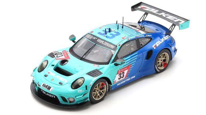 MODELLINO IN SCALA COMPATIBILE CON PORSCHE 911 GT3 R N.33 24 H NURBURGRING 2021 BACHLER-WERNER-ARNOLD-P 1:43 SPARK MODEL SG758