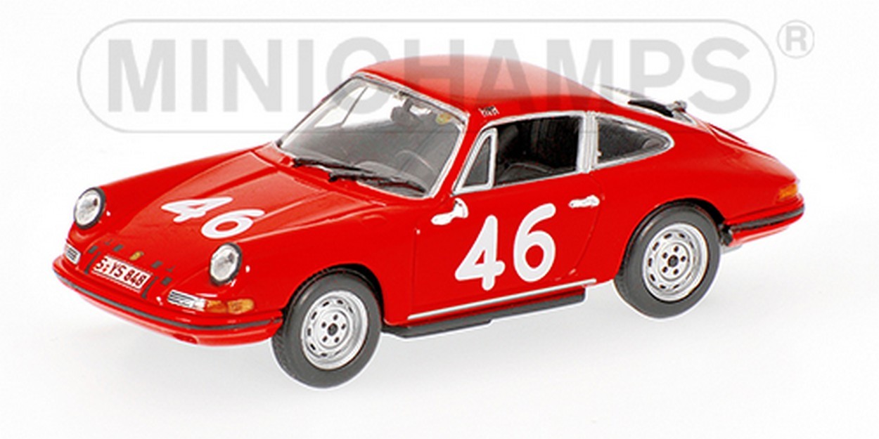 MODELLINO IN SCALA COMPATIBILE CON PORSCHE 911 N.46 CLASS WINNER TARGA FLORIO 1967 CAHIER-KILLY 1:43 MINICHAMPS PM430676746