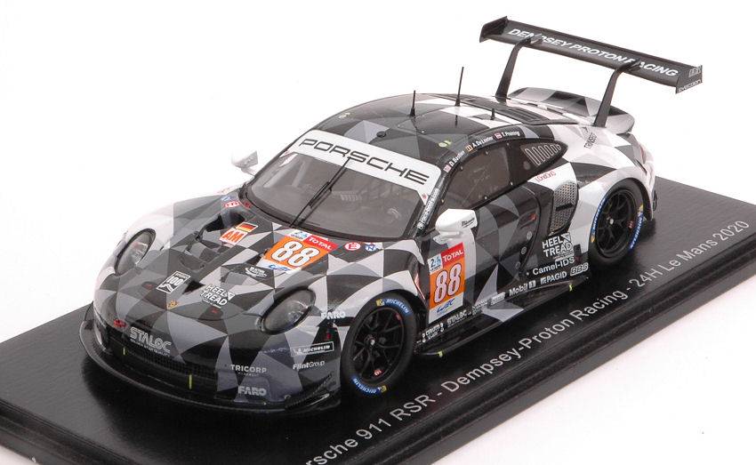 MODELLINO IN SCALA COMPATIBILE CON PORSCHE 911 RSR N.88 LM 2020 D.BASTIEN-A.DE LEENER-T.PREINING 1:43 SPARK MODEL S7992