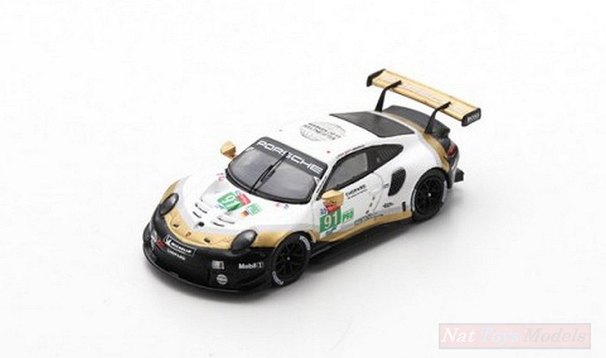 MODELLINO IN SCALA COMPATIBILE CON PORSCHE 911 RSR N.91 2nd LMGTE PRO LM 2019 LIETZ-BRUNI-MAKOWIECKI 1:87 SPARK MODEL S87150