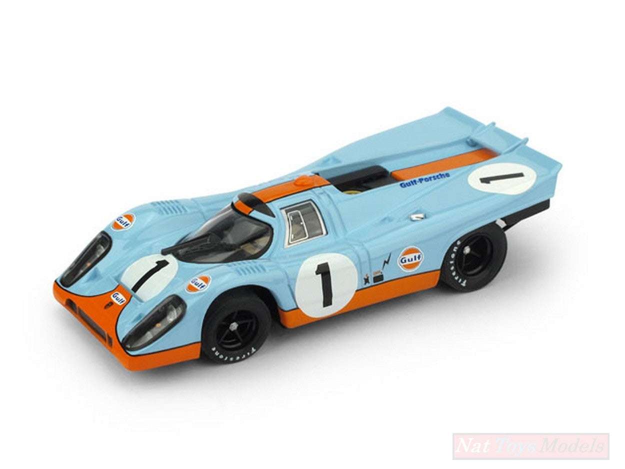 MODELLINO IN SCALA COMPATIBILE CON PORSCHE 917K N.1 24 H DAYTONA 1971 J.SIFFERT-D.BELL BOX 50.mo ANNIV.1:43 BRUMM BM0269UPD