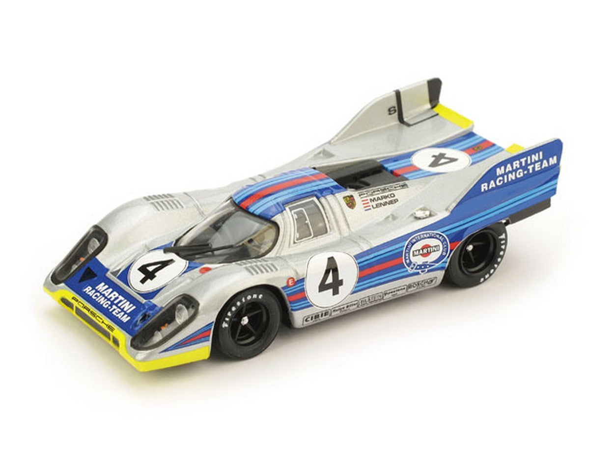 MODELLINO IN SCALA COMPATIBILE CON PORSCHE 917K N.4 MARTINI RETIR.1000 Km MONZA 1971 MARKO-VAN LENNEP 1:43 BRUMM BM0252B