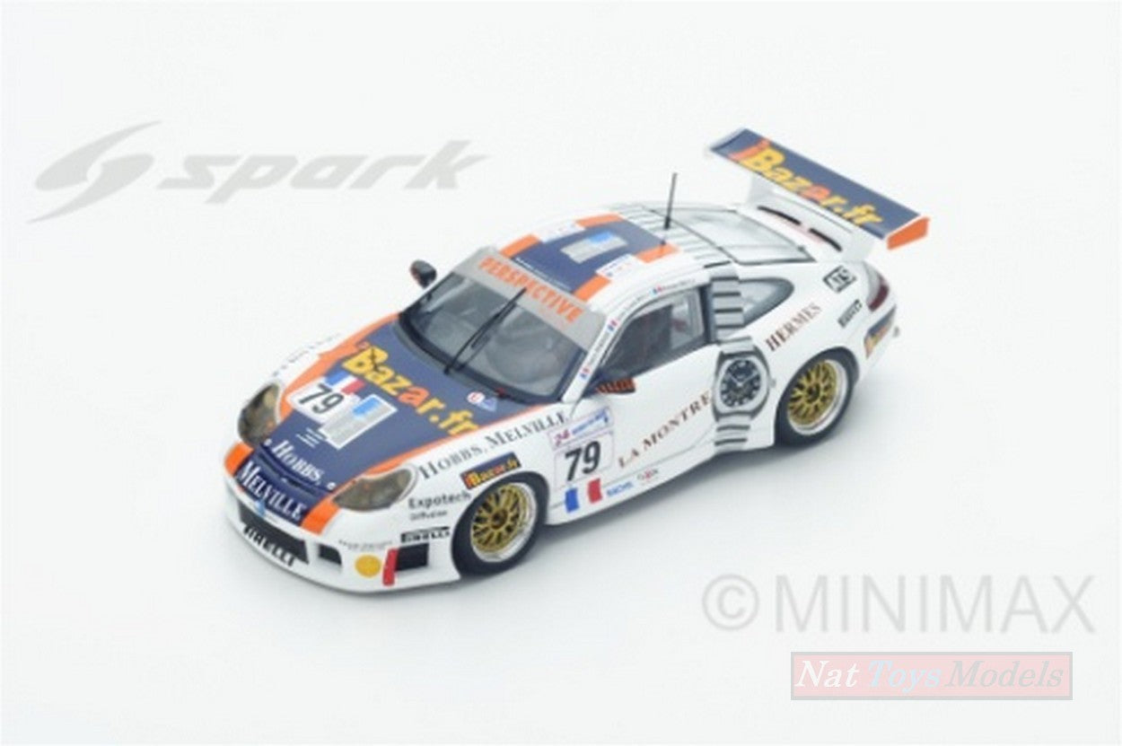 MODELLINO IN SCALA COMPATIBILE CON PORSCHE 996 GT3 R N.79 23th LM 2000 J-L.RICCI-R.RICCI-T.PERRIER 1:43 SPARK MODEL S4759