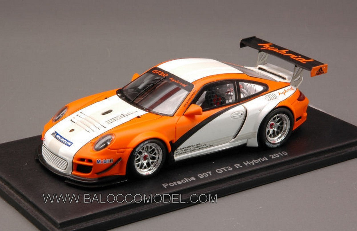MODELLINO IN SCALA COMPATIBILE CON PORSCHE 997 GT3 R HYBRID 2010 1:43 SPARK MODEL S2088