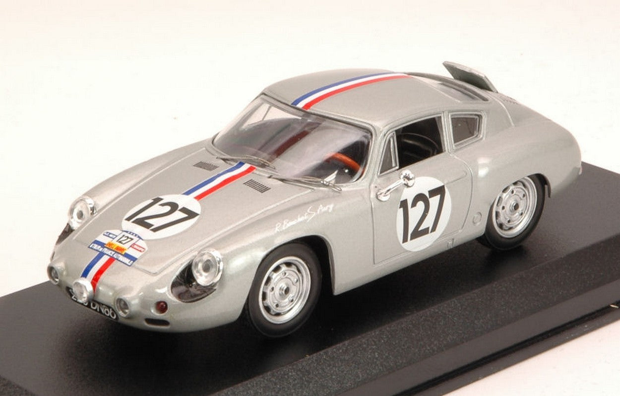 MODELLINO IN SCALA COMPATIBILE CON PORSCHE ABARTH N.127 TOUR DE FRANCE 1961 BOUCHET-AURY 1:43 BEST MODEL BT9580
