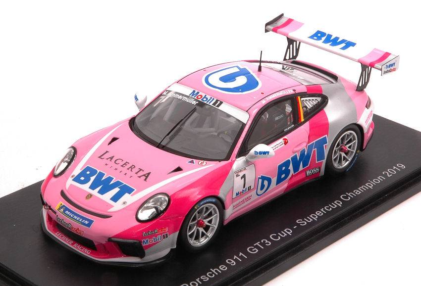 MODELLINO IN SCALA COMPATIBILE CON PORSCHE CARRERA CUP N.1 CHAMPION SUPERCUP 2019 MICHAEL AMMERMULLER 1:43 SPARK MODEL S8504