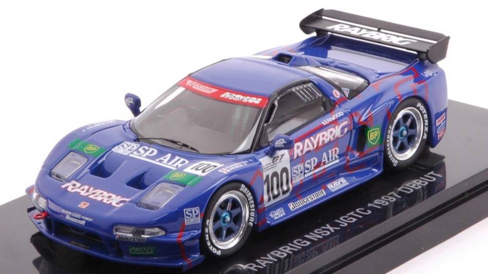 MODELLINO IN SCALA COMPATIBILE CON RAYBRIG NSX N.100 JGTC 1997 T.KUNIMITSU-I.AKIRA DEBUT Rd.2 FUJI 1:43 EBBRO EB44271