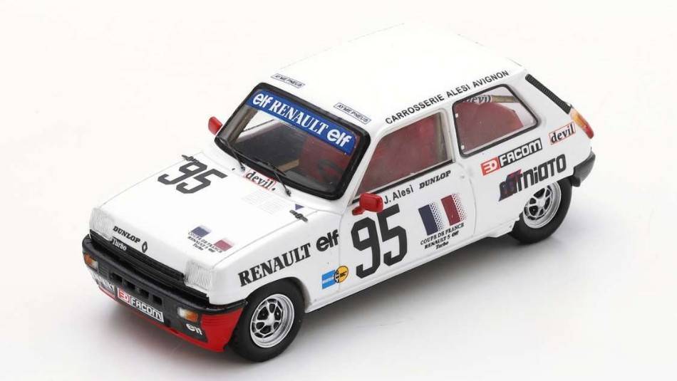 MODELLINO IN SCALA COMPATIBILE CON RENAULT 5 ALPINE TURBO N.95 MAGNY-COURS 1983 JEAN ALESI 1:43 SPARK MODEL SF154