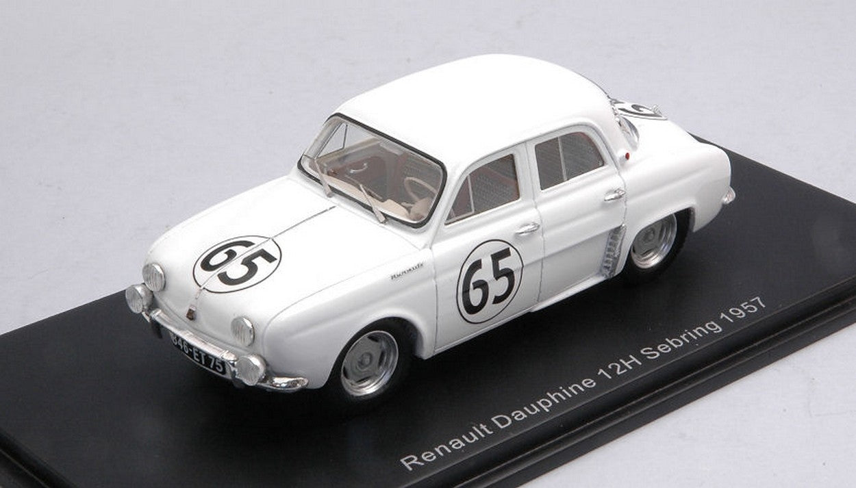 MODELLINO IN SCALA COMPATIBILE CON RENAULT DAUPHINE N.65 35th 12 H SEBRING 1957 THIRION-FERRIER-SPYDEL 1:43 SPARK MODEL S5219