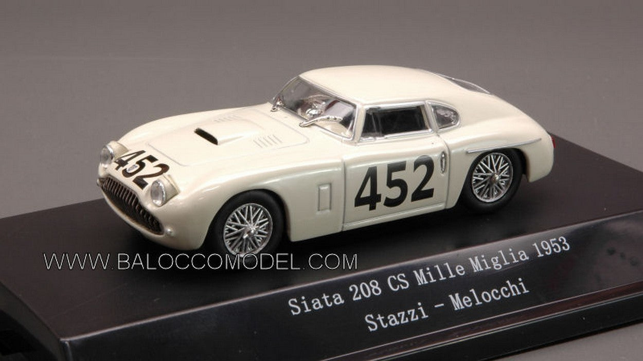 MODELLINO IN SCALA COMPATIBILE CON SIATA 208 CS N.452 34th MM 1953 STAZZI-MELOCCHI 1:43 STARLINE STR54021