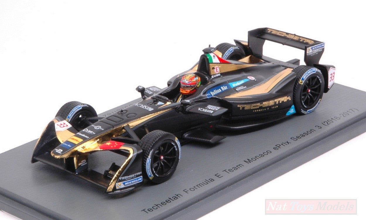 MODELLINO IN SCALA COMPATIBILE CON TECHEETAH E.GUTIERREZ 2017 N.33 Rd5 MONACO FORMULA "E" 1:43 SPARK MODEL S5915