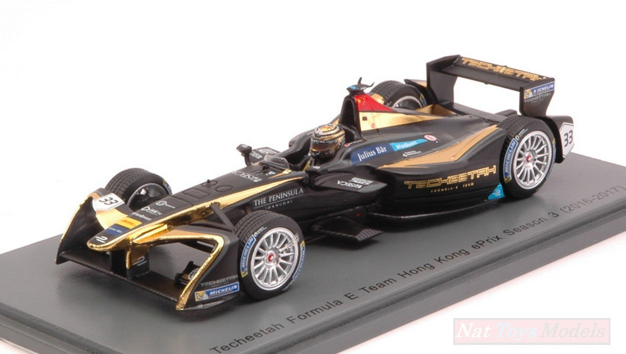 MODELLINO IN SCALA COMPATIBILE CON TECHEETAH MA QING HUA 2016 N.33 Rd1 HONG KONG FORMULA "E" 1:43 SPARK MODEL S5916