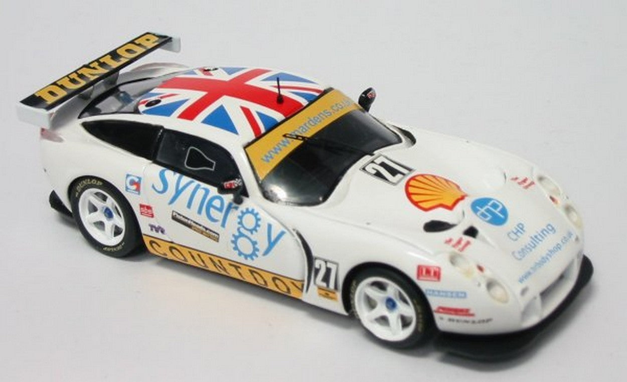 MODELLINO IN SCALA COMPATIBILE CON TVR T 400 R N.27 BRITISH GT 03 1:43 SPARK MODEL SCTR04