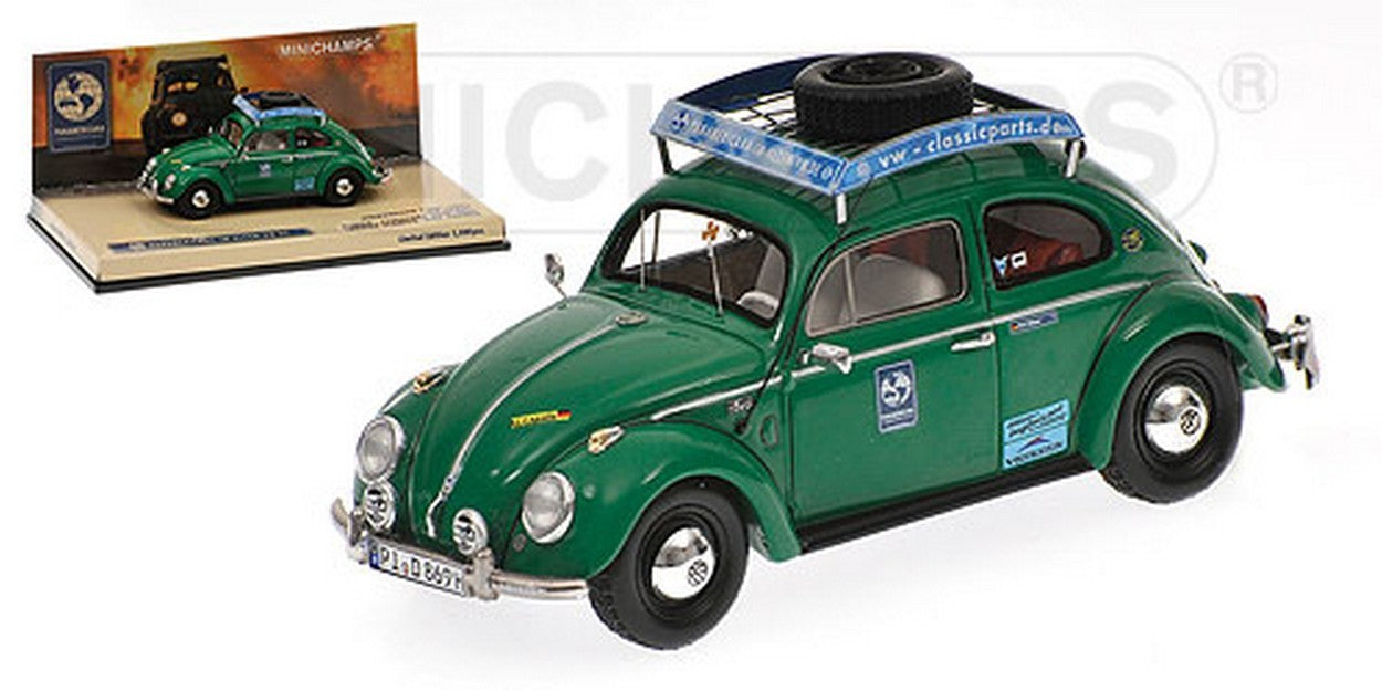 MODELLINO IN SCALA COMPATIBILE CON VW KAFER BREZEL ALASKA FEUERLAND 1:43 MINICHAMPS PM437050000
