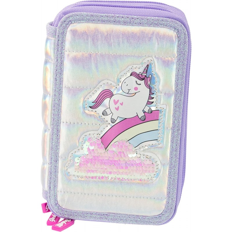 NICE - Girabrilla Unicorno Astuccio Triplo con Colori - 19026