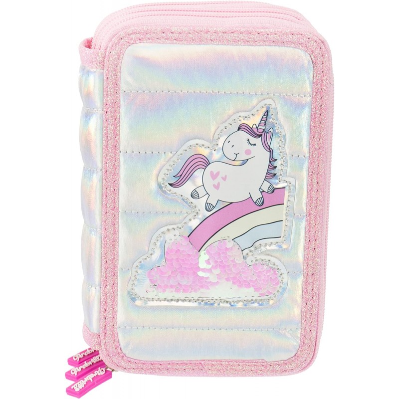 NICE - Girabrilla Unicorno Astuccio Triplo con Colori - 19027