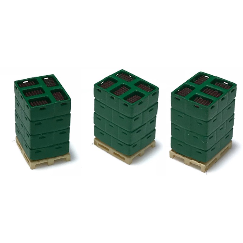 Pallet con scatole di bottiglie. N-Train 211008