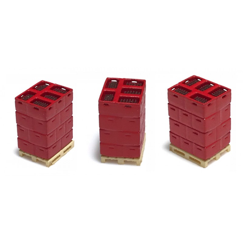 Pallet con scatole di bottiglie. N-Train 211009