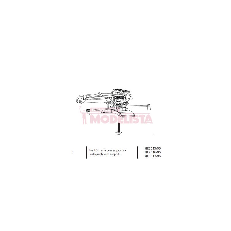 Pantografo con supporto per RENFE 443. ELECTROTREN - Repuestos HE2016/06