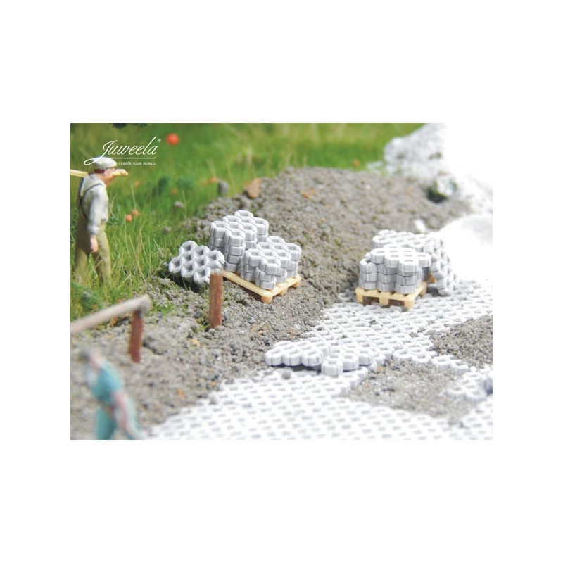 Piastrelle in pavé grigio (x190). JUWEELA 28190