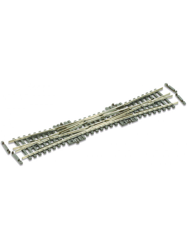 PECO SL-E390F Scala N Codice 55 Electrofrog: Scambio inglese doppio 10° - 154 mm