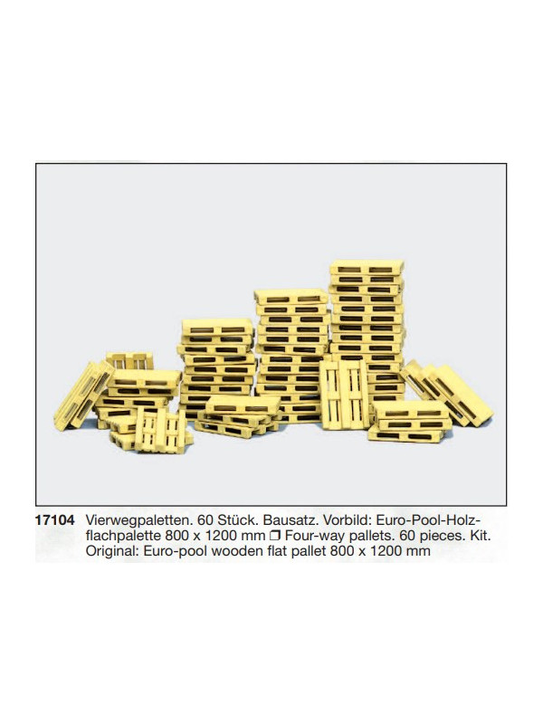 PREISER 17104 Scala HO Confezione di paletts pz. 60 (già costruiti)