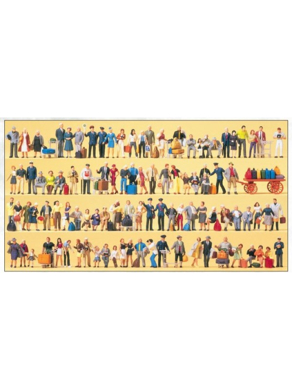 PREISER 13000 Scala HO Viaggiatori, passanti e personale 100 pezzi