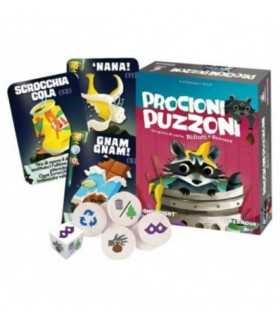 Procioni Puzzoni - Gioco di Carte e Dadi Divertente per Famiglie, 2-4 Giocatori, 20 Minuti di Avventura e Strategia!