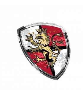 Protezioni in EVA - Scudo del Nobile Cavaliere - Rosso, Oro e Argento