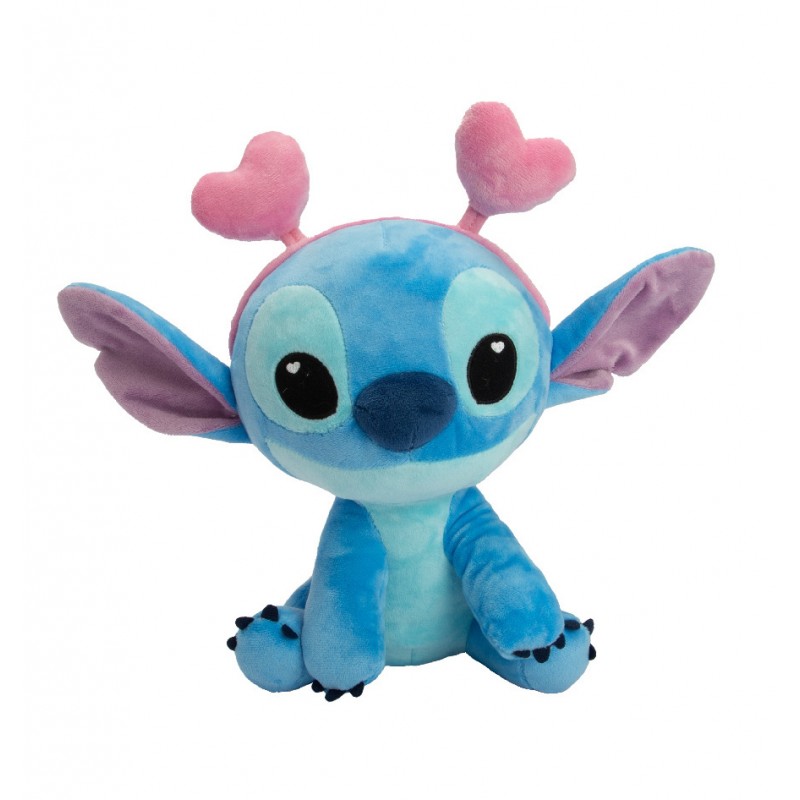 PTS - Stitch Peluche con Cerchietto con Cuoricini 25cm. - 6315870193
