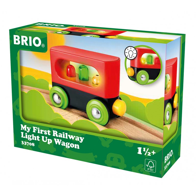 RAVENSBURGER - Brio World Vagone con Luci - 33708
