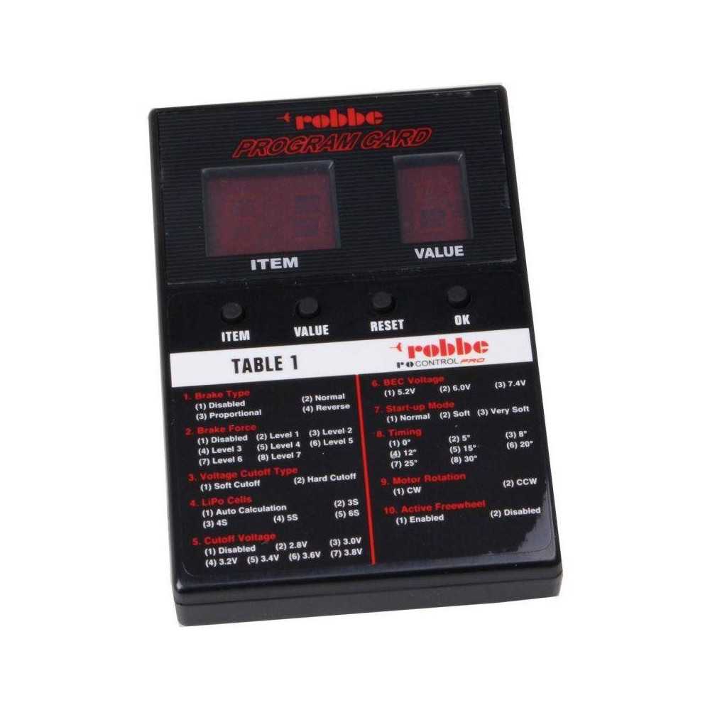 Robbe Scheda di programmazione per RO-CONTROL PRO (art. 8720)