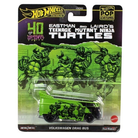 Hot Wheels Premium Pop Culture Ninja Turtles Volkswagen Drag Bus HVJ46