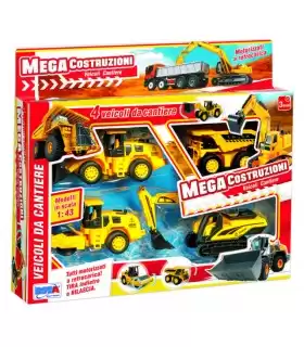 Scatola 4 veicoli cantiere costruzioni