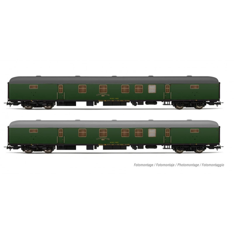 Set di 2 furgoni postali DGDC-3000, RENFE. ELECTROTREN HE4013