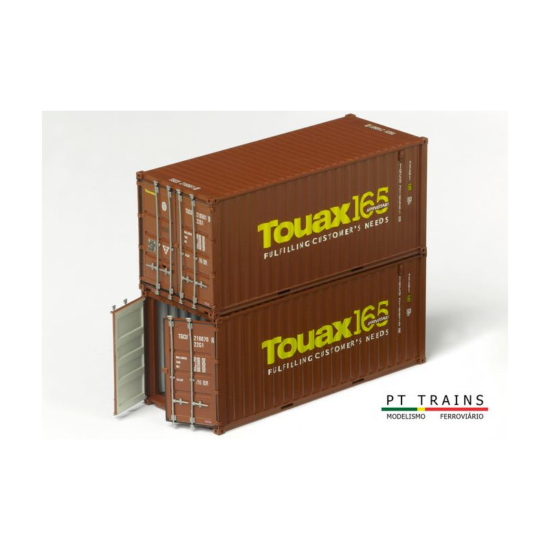 Set di contenitori DV da 20' ''Touaux 165th anniversary''. PT TRAINS 190016