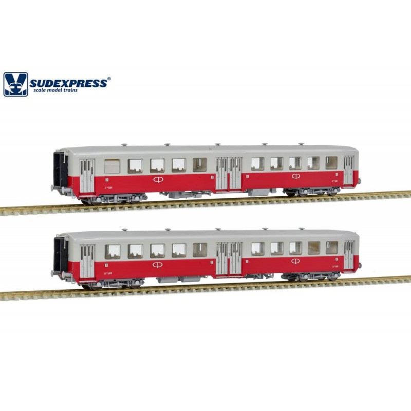 Set di due auto Schindler (2a / 3a classe), CP. Epoca III. SUDEXPRESS S1101