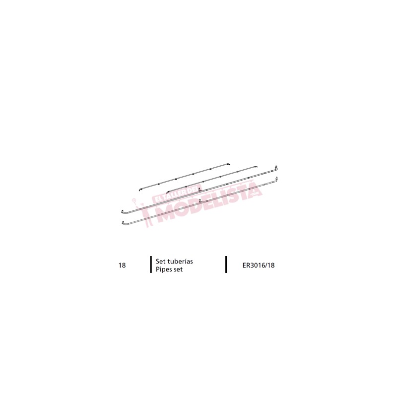 Set di tubi per 7200 RENFE. ELECTROTREN - Repuestos ER3016/18
