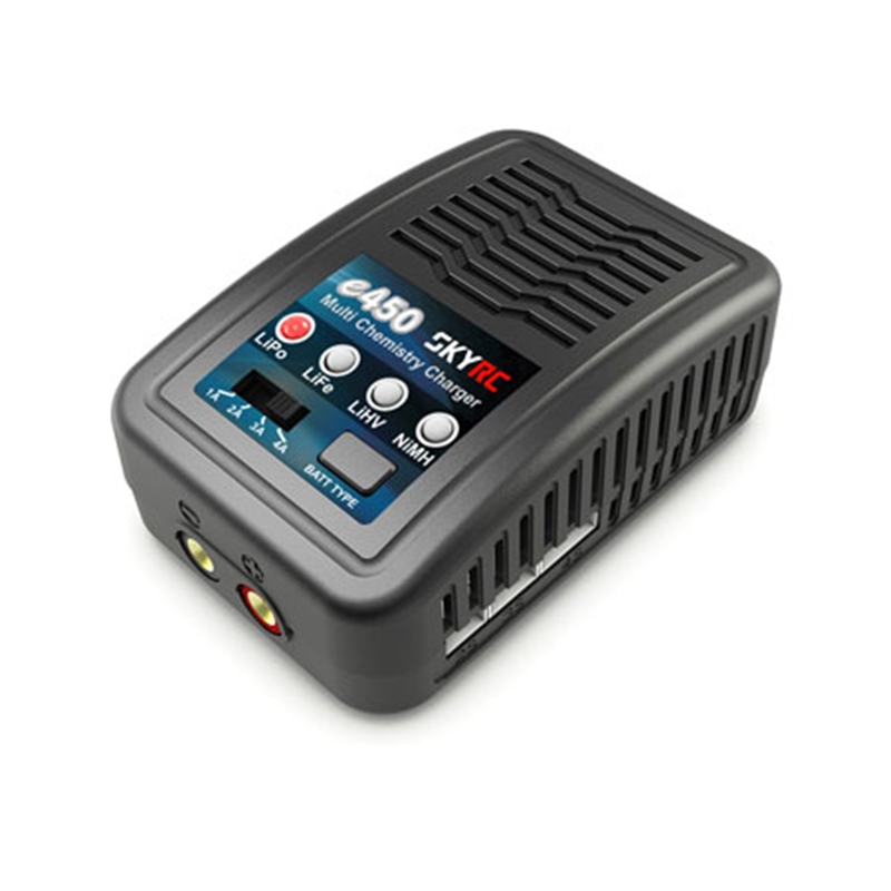 SKYRC e450 caricabatterie elettronico LiPo-LiFe-LiHv 2S-4S/NiMh 6S-8S 1A-4A 50W 110/220V - [SK100122]