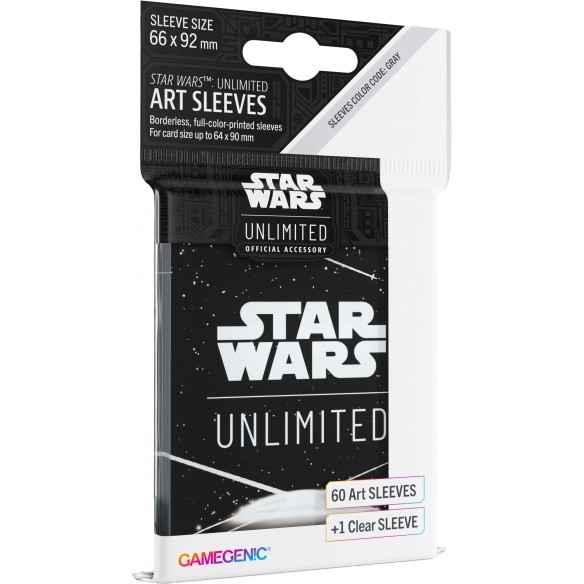 Standard - Star Wars Unlimited Art Sleeves - Card Back White (60+1 Bustine) - Gamegenic