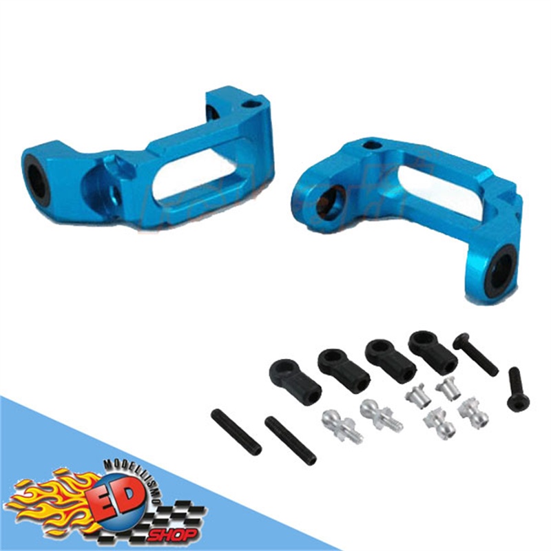 Yeah Racing C-Hub anteriori in Alluminio BLU su cuscinetti x Tamiya TA01, TA02 - [TA01-005BU]