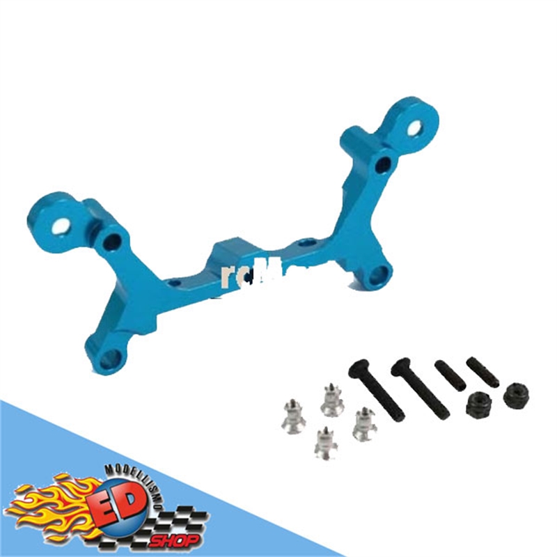 Yeah Racing Supporto Ammortizzatori Anteriore in Alluminio BLU x Tamiya TA01, TA02 - [TA01-008BU]