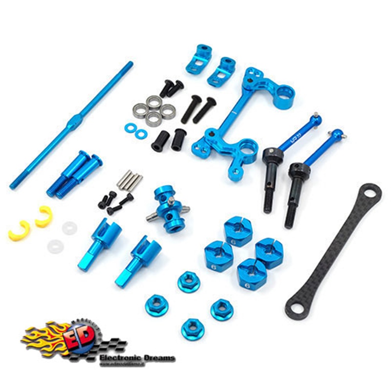 Yeah Racing kit upgrade leveraggio sterzo e trasmissione anteriore x Tamiya M05 M06 BLU - [TAMC-S02BU]